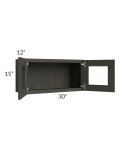 Charcoal Grey Shaker 30x15 Decorative Wall Cabinet