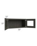 Charcoal Grey Shaker 33x15 Decorative Wall Cabinet