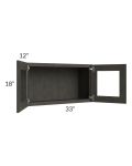 Charcoal Grey Shaker 33x18 Decorative Wall Cabinet