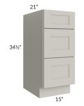 Stone Shaker 15" 3-Drawer Vanity Base Cabinet
