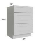 Stone Shaker 24" 3-Drawer Vanity Base Cabinet