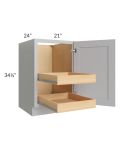 Stone Shaker 21" Full Height Door Base Cabinet with 2 Rollout Trays