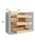 Stone Shaker 27" Full Height Base Cabinet with 3 Rollout Trays