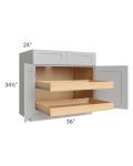 Stone Shaker 36" Base Cabinet with 2 Rollout Trays