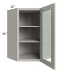 Stone Shaker 24x36 Wall Diagonal Corner Cabinet (Prepped for Glass Doors)