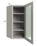 Stone Shaker 24x42 Wall Diagonal Corner Cabinet (Prepped for Glass Doors)