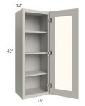 Stone Shaker 15x42 Wall Glass Door Cabinet (Prepped for Glass Doors)