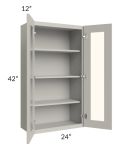 Stone Shaker 24x42 Wall Glass Door Cabinet (Prepped for Glass Doors)