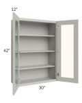 Stone Shaker 30x42 Wall Glass Door Cabinet (Prepped for Glass Doors)