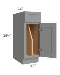 Graphite Grey Shaker 12" Tray Divider Base Cabinet
