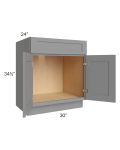 Graphite Grey Shaker 30" Sink Base Cabinet (1 drawer front)