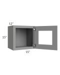 Graphite Grey Shaker 15x15 Decorative Wall Cabinet