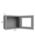 Graphite Grey Shaker 21x18 Decorative Wall Cabinet