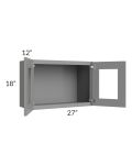 Graphite Grey Shaker 27x18 Decorative Wall Cabinet