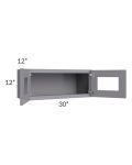 Graphite Grey Shaker 30x12 Decorative Wall Cabinet