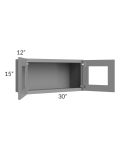 Graphite Grey Shaker 30x15 Decorative Wall Cabinet