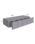 Graphite Grey Shaker 30x06 Wall Spice Drawer Cabinet 