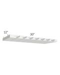 Southport White Shaker 30" Glass Rack