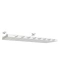 Southport White Shaker 36" Glass Rack