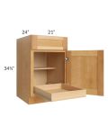 Madison Honey Shaker 21" Base Cabinet with 1 Rollout Tray