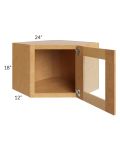 Madison Honey Shaker 24x18 Decorative Wall Diagonal Corner Cabinet