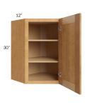 Madison Honey Shaker 24x30 Wall Diagonal Corner Cabinet