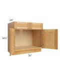 Madison Honey Shaker 36" Sink Base Cabinet