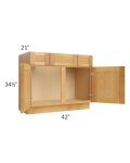 Madison Honey Shaker 42" Vanity Base Cabinet