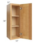 Madison Honey Shaker 12x36 Wall Cabinet