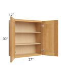 Madison Honey Shaker 27x30 Wall Cabinet