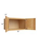 Madison Honey Shaker 30x18x24 Wall Cabinet