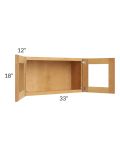 Madison Honey Shaker 33x18 Decorative Wall Cabinet