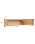 Madison Honey Shaker 36x12 Wall Cabinet