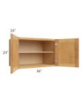Madison Honey Shaker 36x24x24 Wall Cabinet