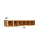 Madison Honey Shaker 30x6 Wine Cubby Wall Cabinet