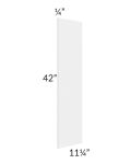 Gramercy White 42" Wall Skin (1/4" Thick)