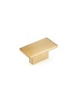 Contemporary Metal Knob 1.56" Overall Length in Aurum Brushed Gold