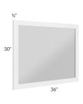 Stratton White Shaker 30x36 Vanity Mirror