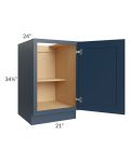 Madison Navy Shaker 21" Full Height Door Base Cabinet