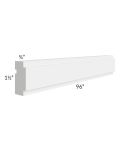Charlotte White 96" Square Chair Rail Molding
