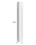 Township White 4x4 Shaker Decorative Post