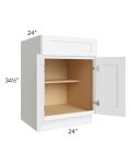 Royal White Shaker 24" Base Cabinet