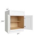 Royal White Shaker 27" Base Cabinet