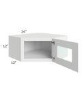 Brilliant White Shaker 24x12 Decorative Wall Diagonal Corner Cabinet