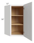 Royal White Shaker 24x36 Wall Diagonal Corner Cabinet