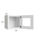 Brilliant White Shaker 15x15 Decorative Wall Cabinet