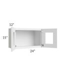 Brilliant White Shaker 24x15 Decorative Wall Cabinet