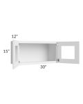 Brilliant White Shaker 30x15 Decorative Wall Cabinet