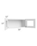 Brilliant White Shaker 33x15 Decorative Wall Cabinet