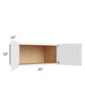 Royal White Shaker 36x18x24 Wall Cabinet